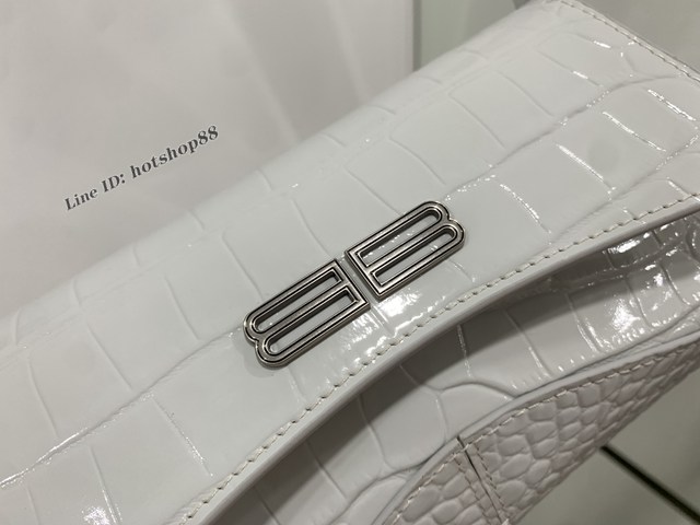 Balenciaga專櫃爆款XX Bag斜挎背包 巴黎世家鱷魚紋皮翻蓋腋下包 fyj1903